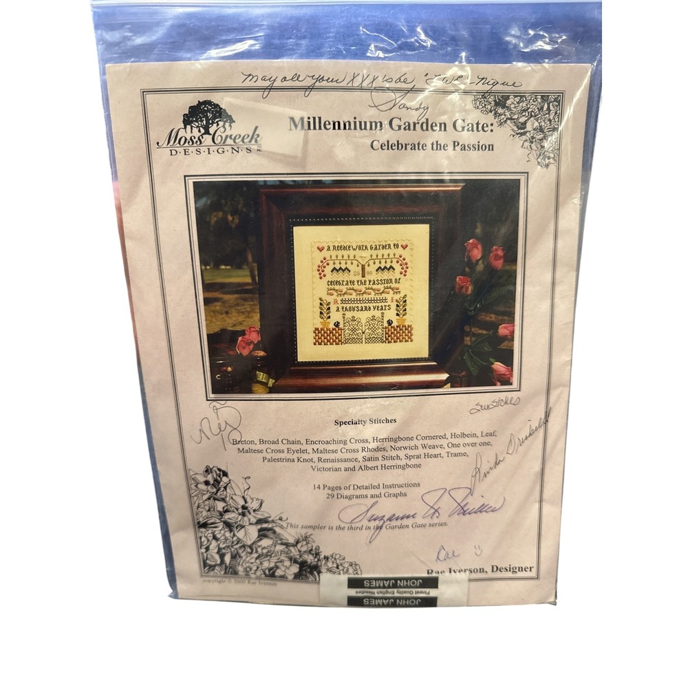 Moss Creek Designs Cross Stitch Kit Millennium Garden Gate Celebrate the Passion